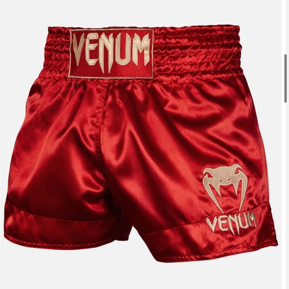 NWT Venum red gold Muay Thai shorts